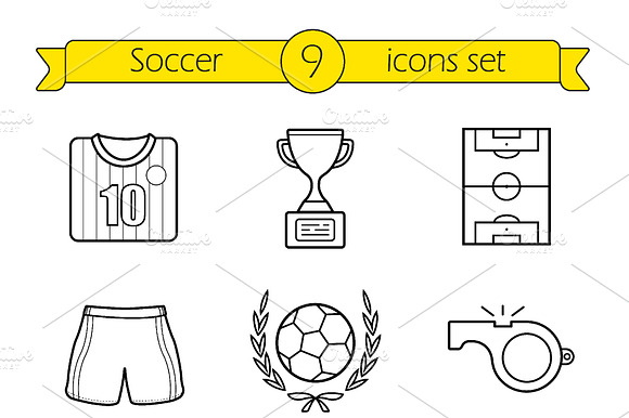 Soccer Icons. Vector