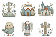 Cute Religious Easter Clipart, an Illustration by Designworld (Thumbnail 4 of 5)