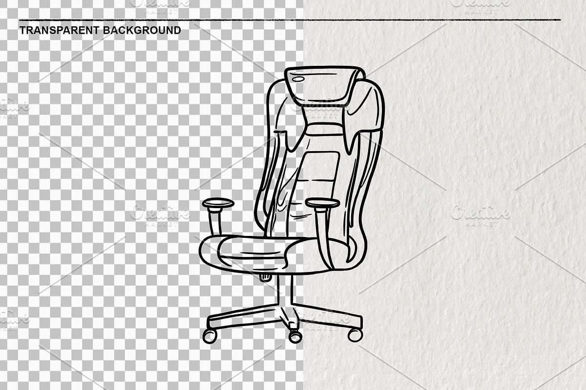 Office chair set 23 PNG, a Work Illustration by LOKSKIH (Photo 2 of 5)