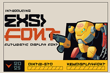 Exsi Font - Futuristic Display Font
