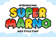 Super Marno X - Game Display Font, a Sans Serif Font by KiddoGlyphs Studio (Thumbnail 1 of 6)