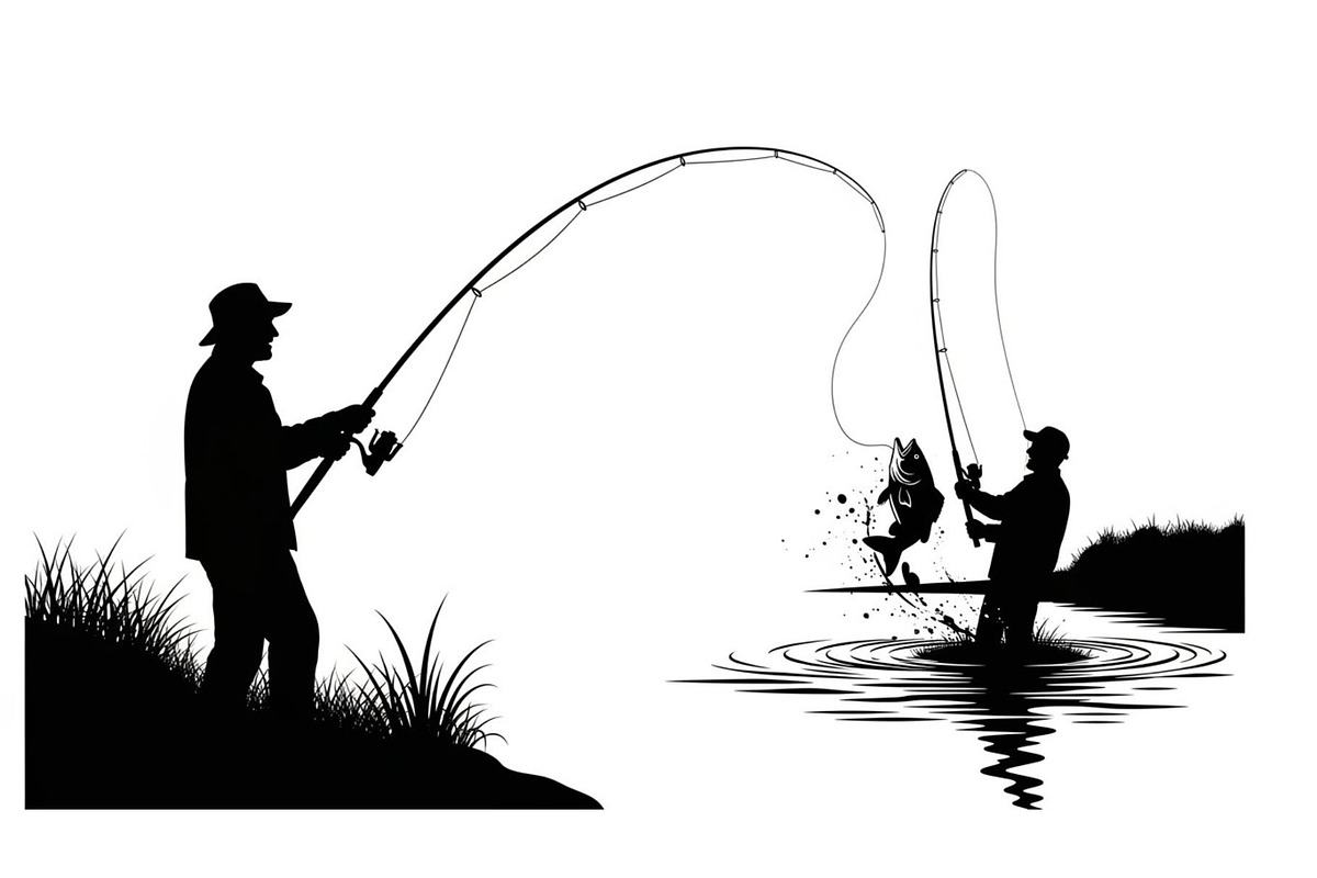 Fishing Silhouette Vector Bundle, an Illustration by hafijul (Photo 4 of 51)
