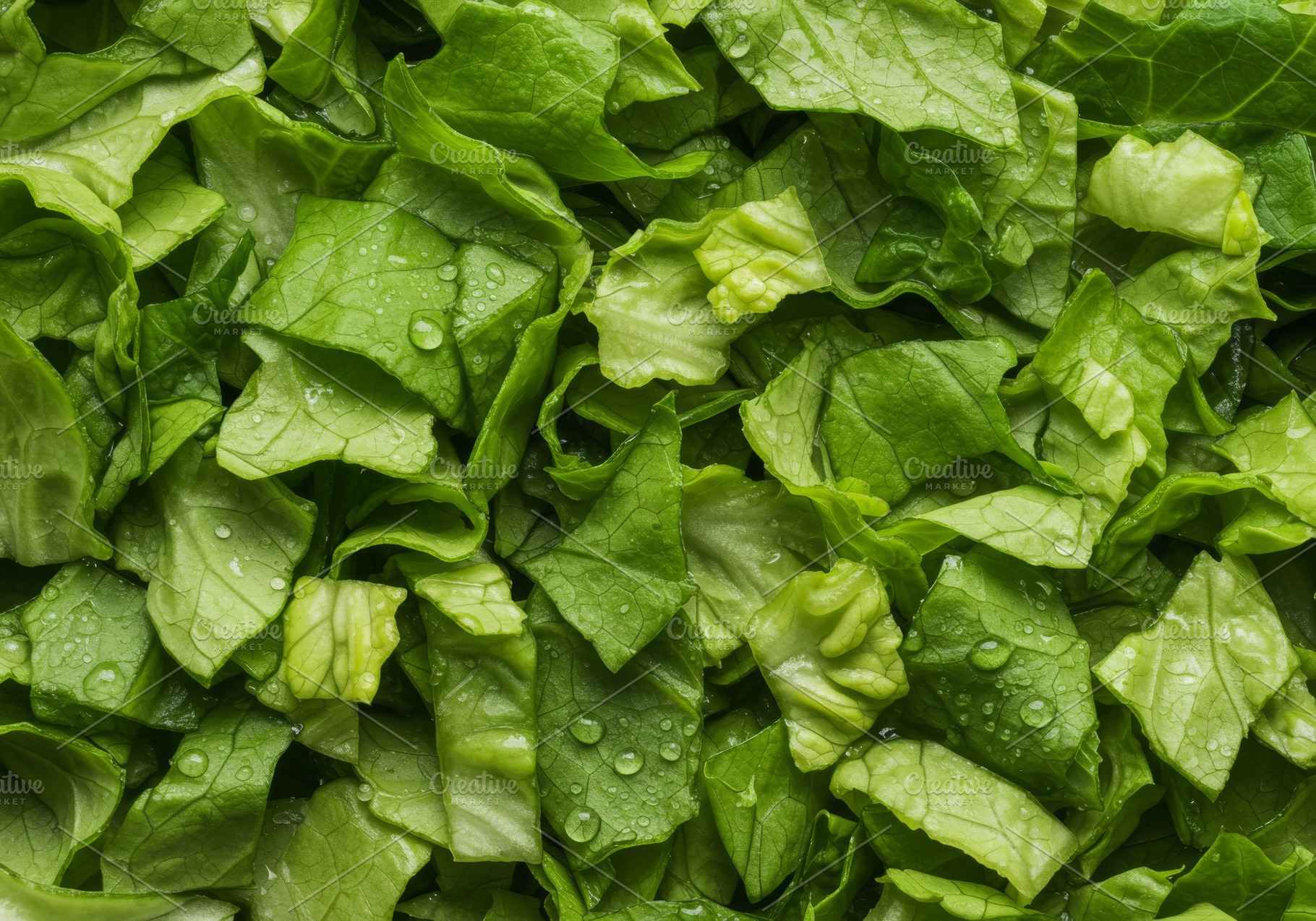 Fresh chopped iceberg lettuce, a Food & Drink Photo by professorinc