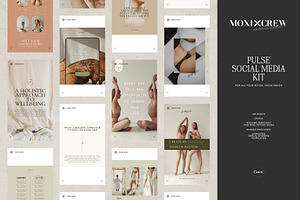 Pulse - Social Media Kit (Canva), a Social Media Template by Moxi Crew
