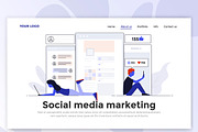 Flat Design Landing page templates, a Person Illustration by Creative Graphics (Thumbnail 10 of 12)