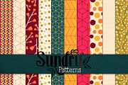 10 seamless patterns vector, a Pattern Graphic by Anny Cecilia Walter (Thumbnail 1 of 3)