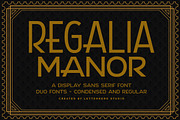 Regalia Manor - Art Deco Font, a Sans Serif Font by Letterhend Studio (Thumbnail 1 of 9)