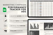 Google Sheets Ads Campaign Tracker, a Social Media Template by Marketello Studio (Thumbnail 1 of 6)