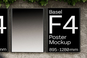 F4 Poster Mockup In Basel