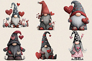 Watercolor Valentines Day Gnome Clip, an Illustration by SVGArt (Thumbnail 2 of 8)