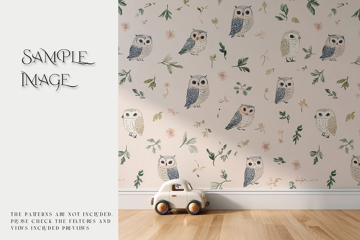 Nursery Wallpaper PNG & PSD Mockups, a Product Mockup by mock-ups (Photo 6 of 12)