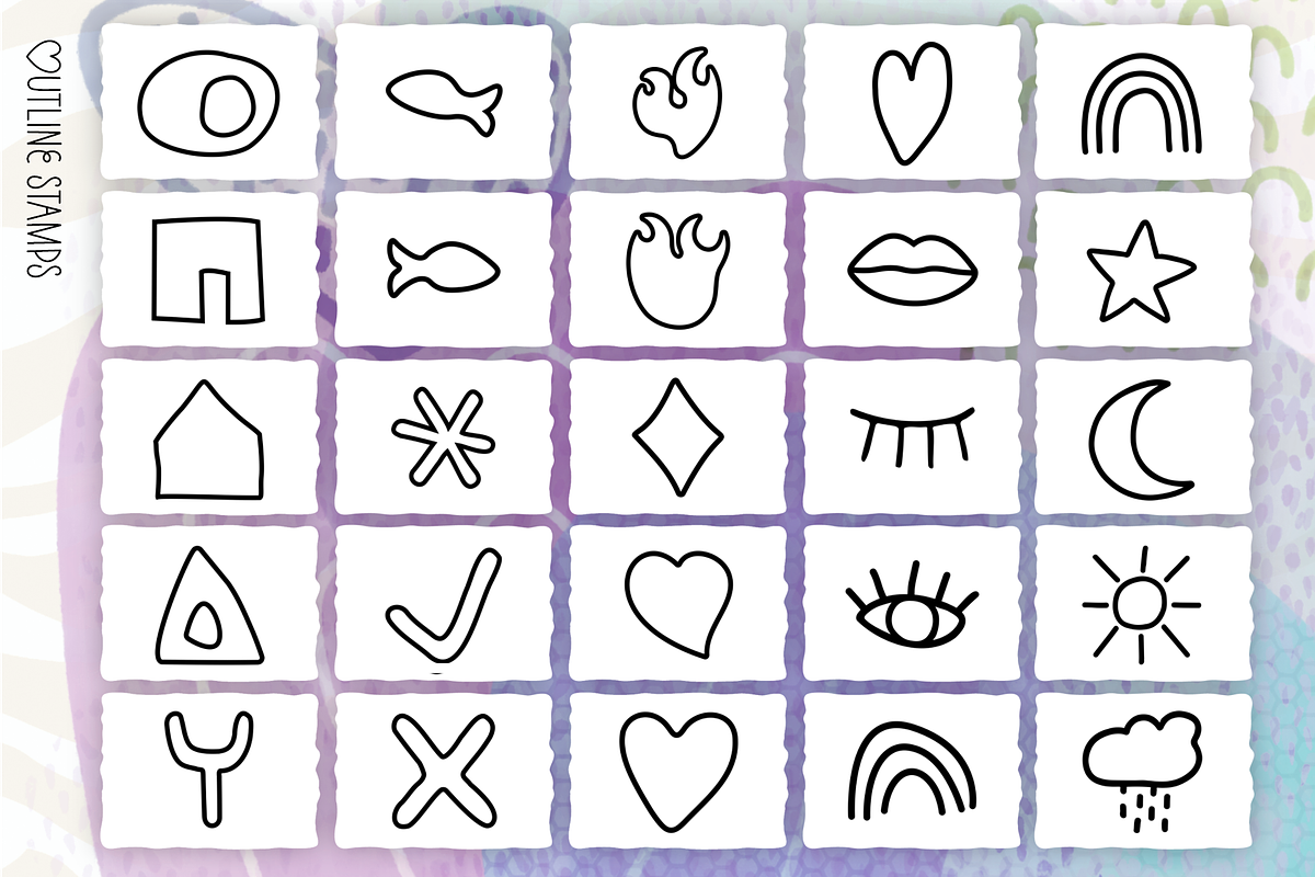 Abstract Procreate Brush Bundle, a Brush Add-On by cugypress (Photo 9 of 23)