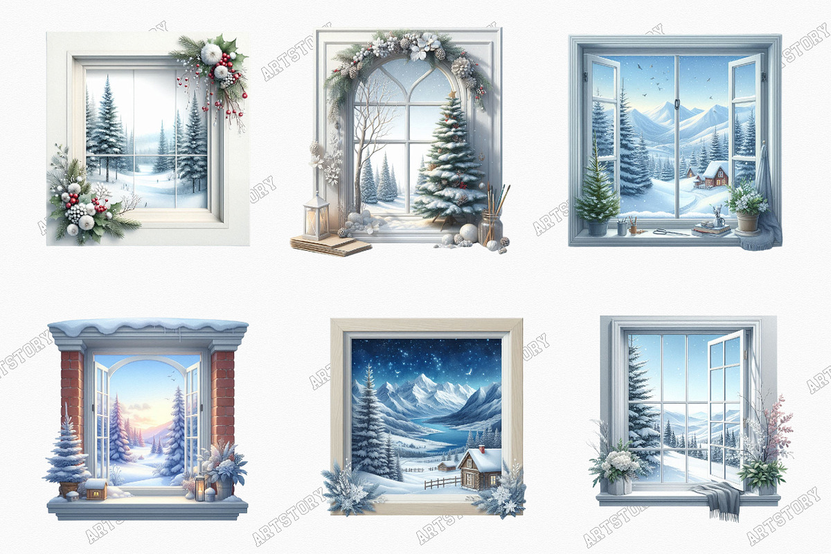 Christmas Winter View Window Frames, a Graphic by designcity5 (Photo 2 of 5)