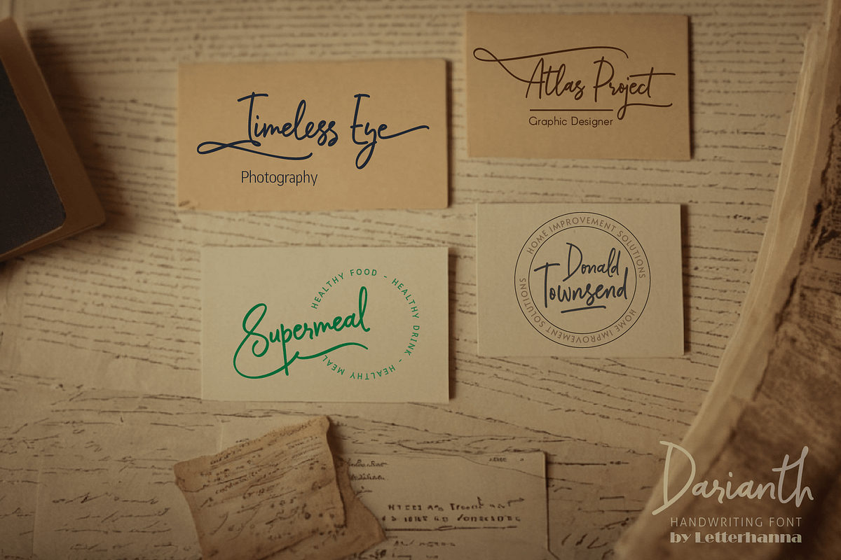 Darianth Handwriting Font, a Handwritten Font by Letterhanna Studio (Photo 4 of 13)