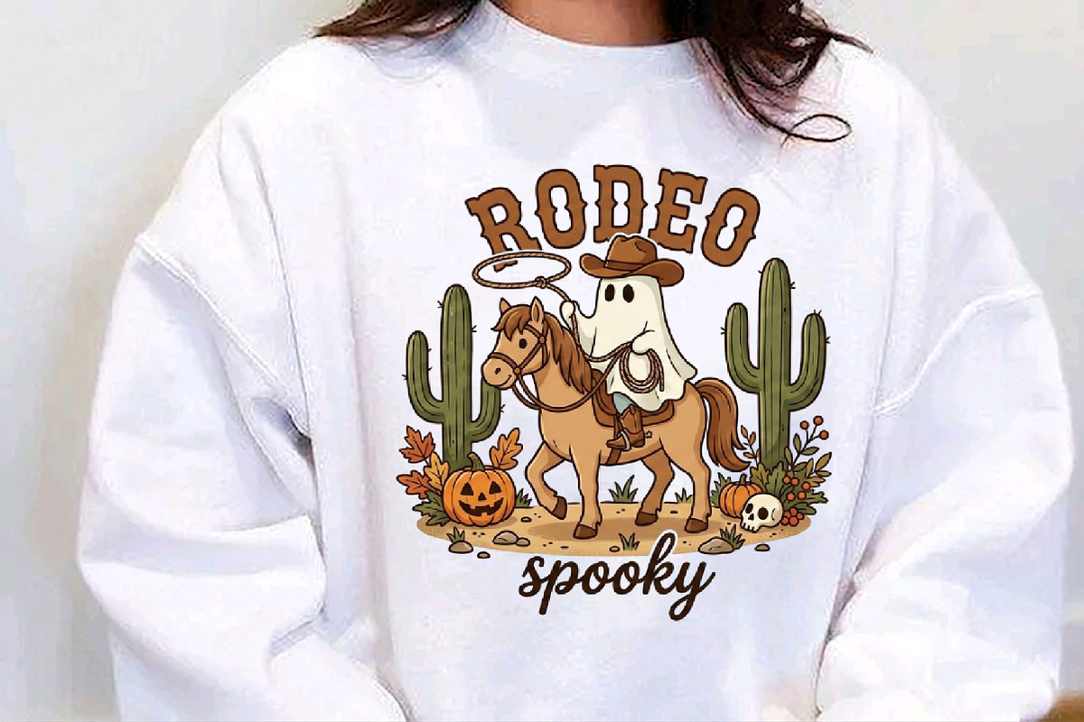 Spooky Ghost Cowboy PNG, a Seasonal Illustration by Designking (Photo 2 of 4)