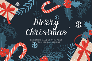Merry Christmas handwritten font
