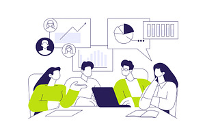 Sociology isolated cartoon vector, an Education Illustration by Visual Generation