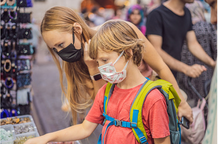 mother and son tourists walks among, a Person Photo by Elizaveta Galitskaya
