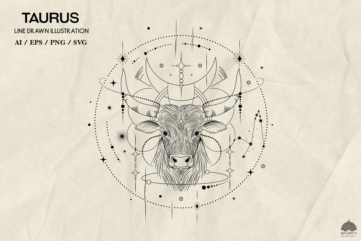 Zodiac signs line art + Procreate, a Decorative Illustration by Skliarova (Photo 5 of 16)