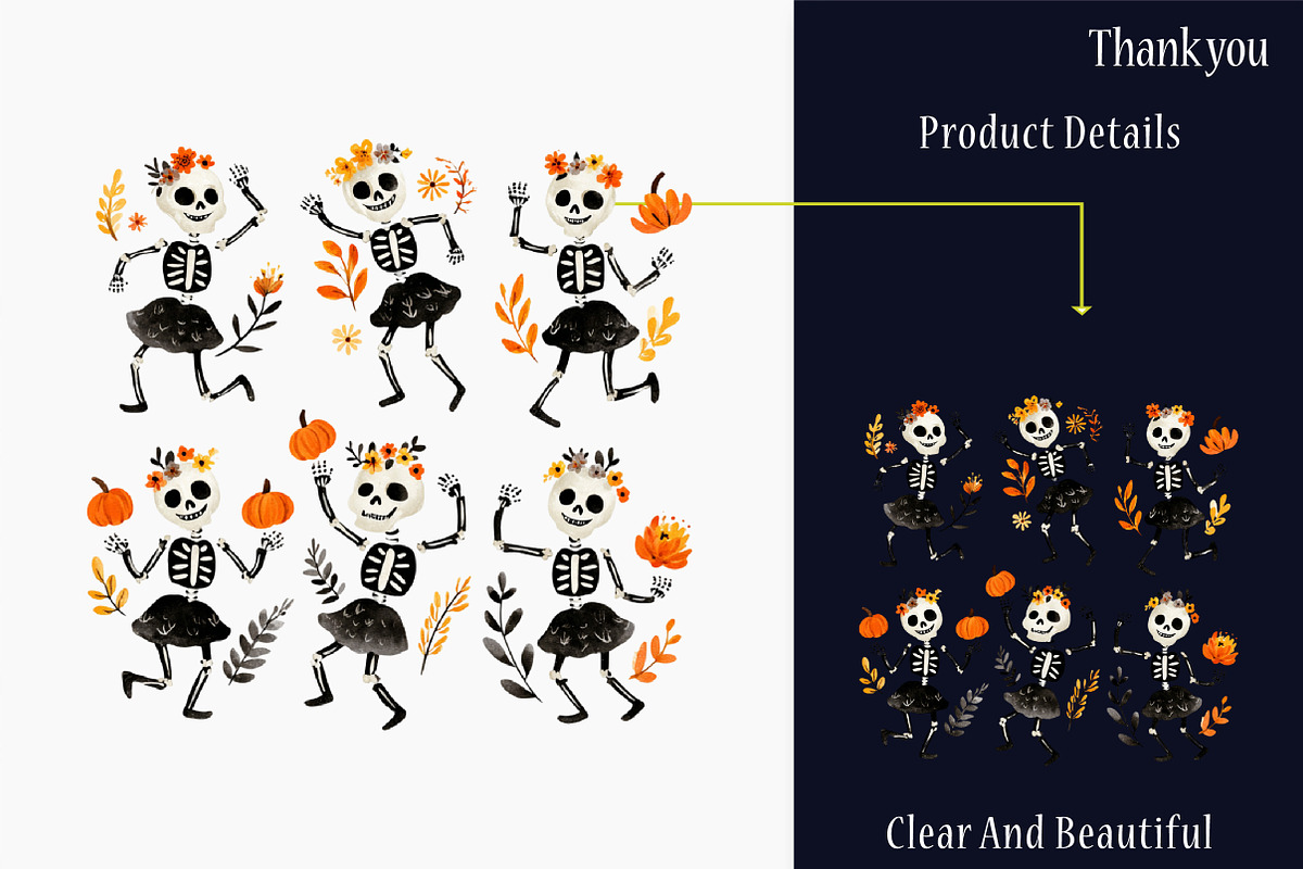 Halloween Skeleton Dance Sublimation, a Graphic by designcity5 (Photo 4 of 5)