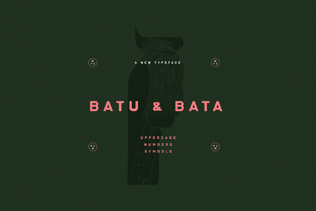 Batu and Bata : Block Vintage Font, a Font by Maybe This Color (Photo 1 of 4)