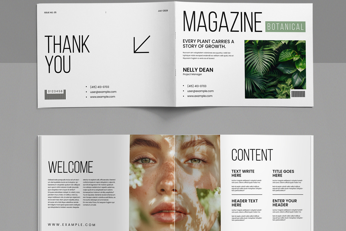 Botanical Magazine Template, a Magazine Template by ContestDesign (Photo 2 of 5)