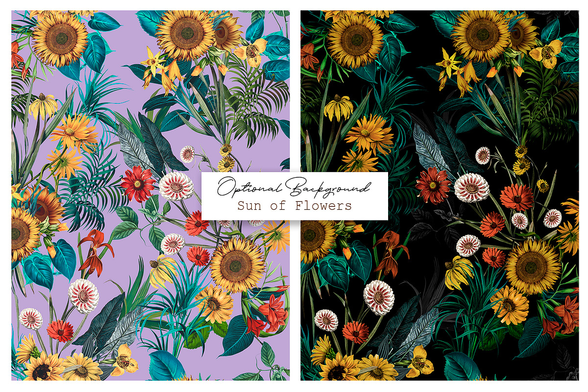 Sunflower Pattern denim, a Wallpaper Graphic by Luiz da Rolt Grathwohl (Photo 6 of 10)