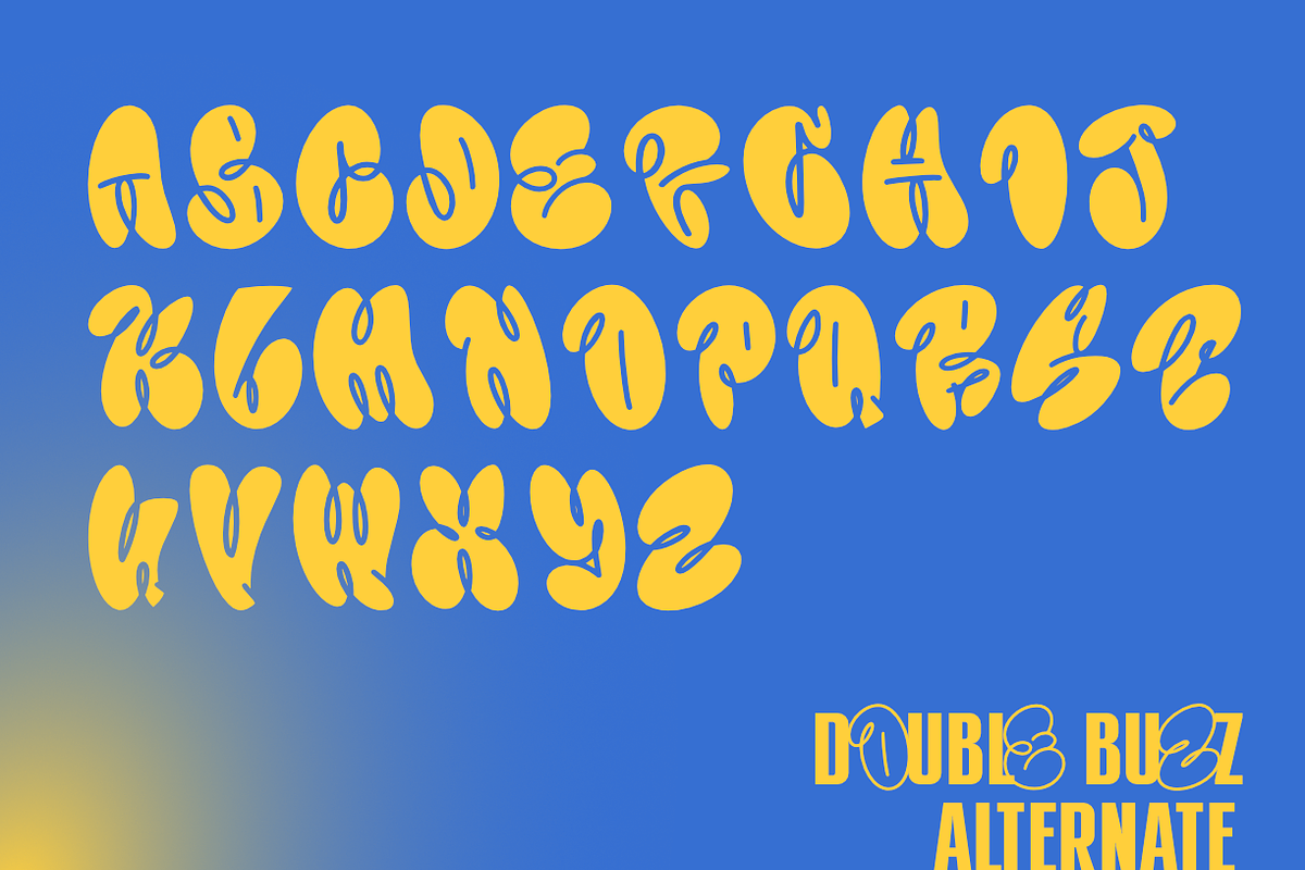 Double Buzz, a Font by ethylene.creative (Photo 5 of 13)