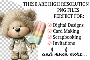 Funny Summer Teddy Bear Clipart, an Illustration by Daily.Designs (Thumbnail 2 of 8)