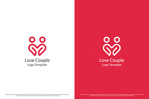Love Couple Dating Logo Design Icon, a Branding & Logo Template by Morvana Crew