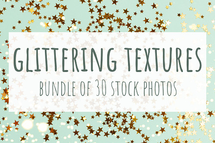 Glittering textures - photo bundle