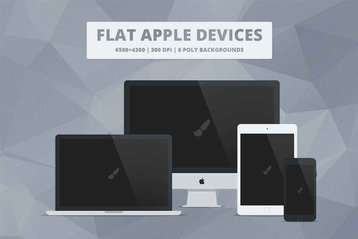 Flat Responsive Apple Web Mockups, an iPhone Mockup by Mattias (Photo 1 of 3)