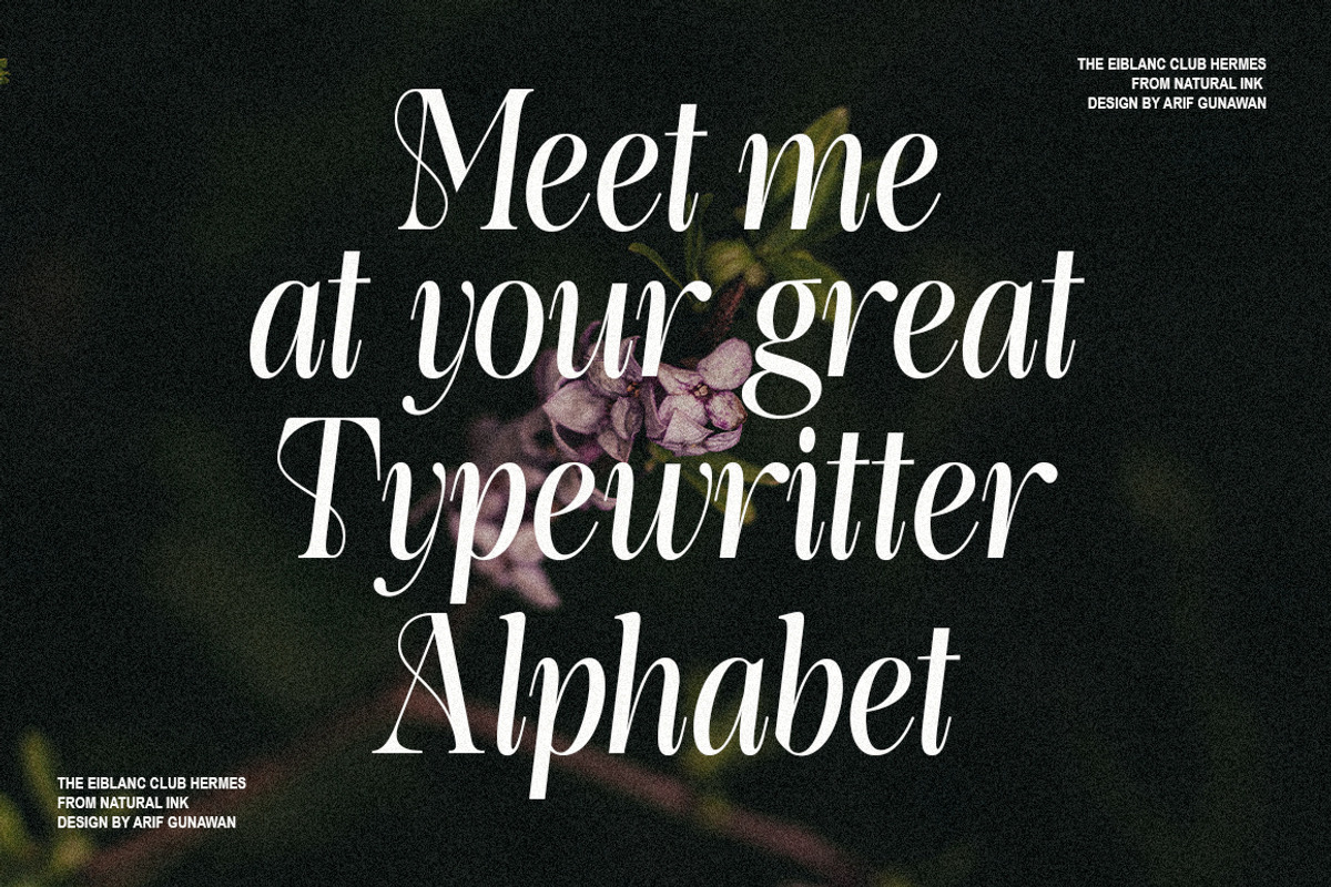 The Eiblanc Club Hermes | 12 Font, a Serif Font by Natural Ink Studio (Photo 9 of 15)