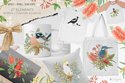 Australian Birds & Flowers, an Animal Illustration by Jen Digital Art (Thumbnail 4 of 7)