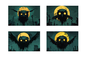 Flying dead owl bird cartoon vector, an Animal Illustration by Stock-Smart-Start