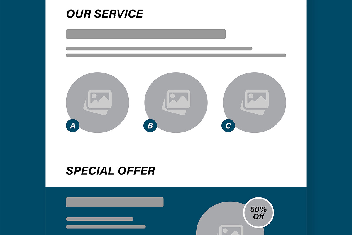 Clean Web Wireframe Template Design, a Wireframe Template by MightyDesign (Photo 4 of 9)