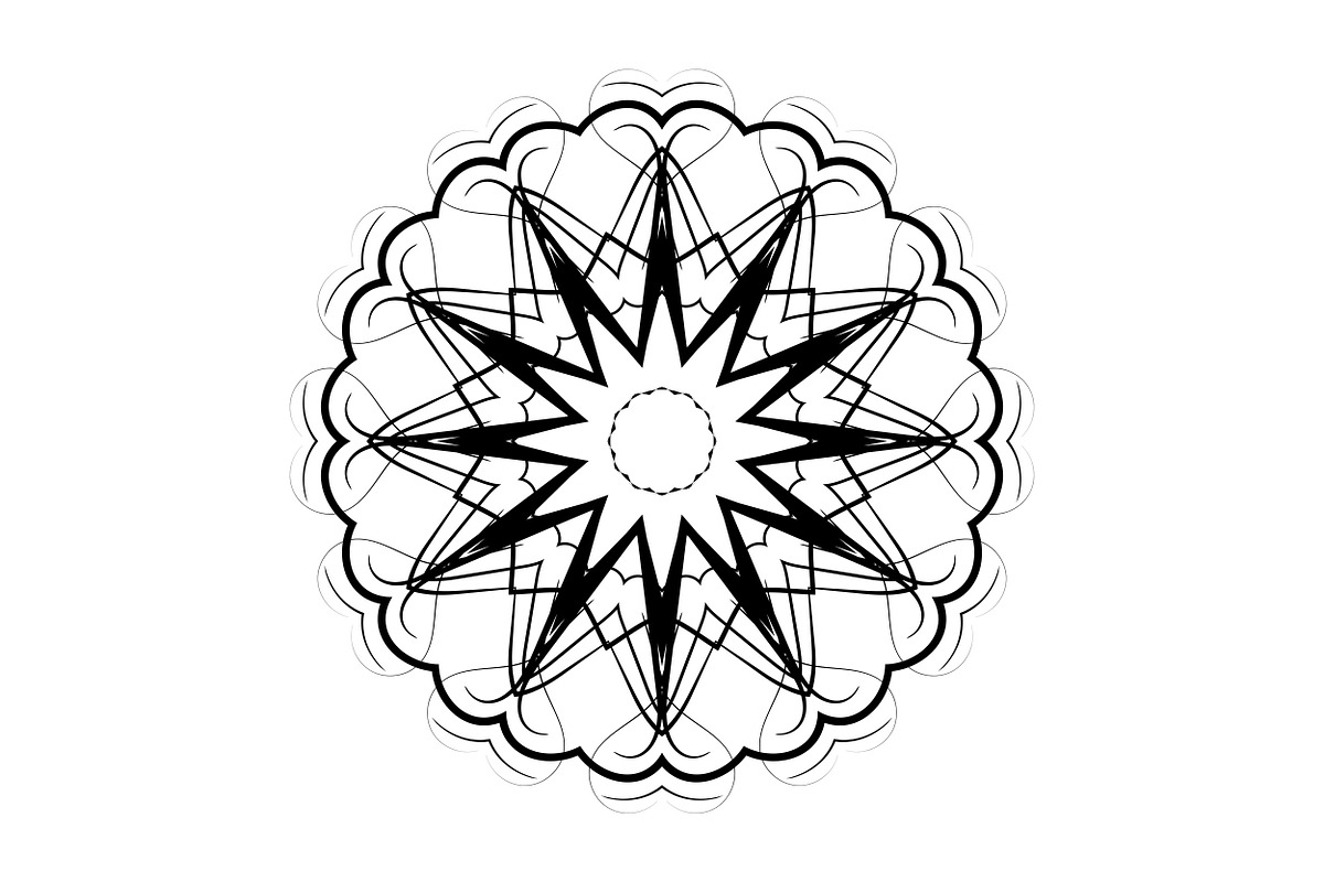 Elegant Mandala Line Art Collection, a Decorative Illustration by NJ Himel (Photo 55 of 101)