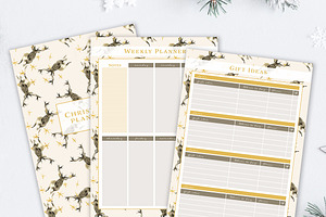 Deer Christmas Planner Kit