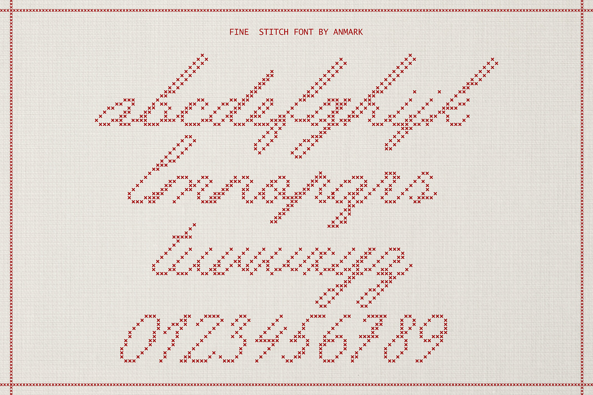 Fine Stitch Embroidered Script Font, a Script Font by AnMark (Photo 9 of 13)