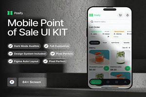 Posify - Mobile Point of Sale UI KIT, an UI Kit Template by Lumina_ui_ux202