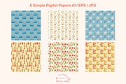 Spring Floral Digital Papers, a Pattern Graphic by Decor Lines (Thumbnail 2 of 6)