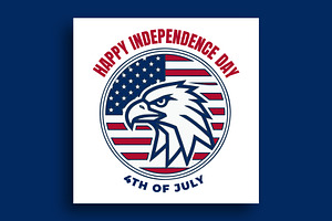4th of July Independence day banner, a Social Media Template by nandinigraphics