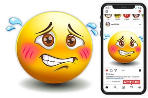 Nervous Emoticon, an Object Illustration by regalDRAW
