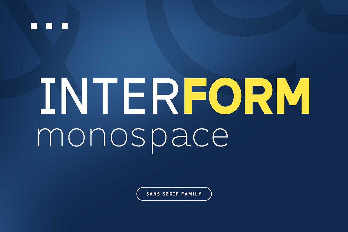 Interform - Monospace, a Sans Serif Font by Arterfak Project (Photo 2 of 14)