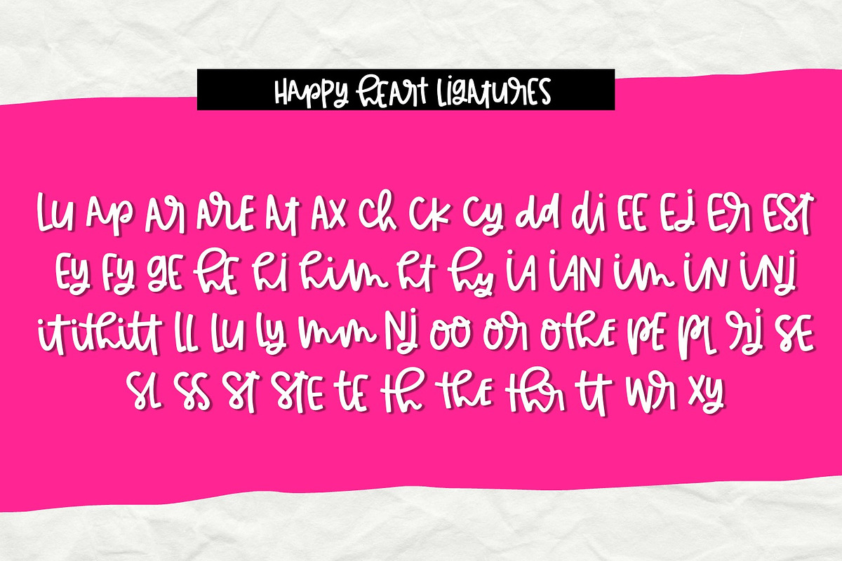 Happy Heart Handwritten Font preview 4