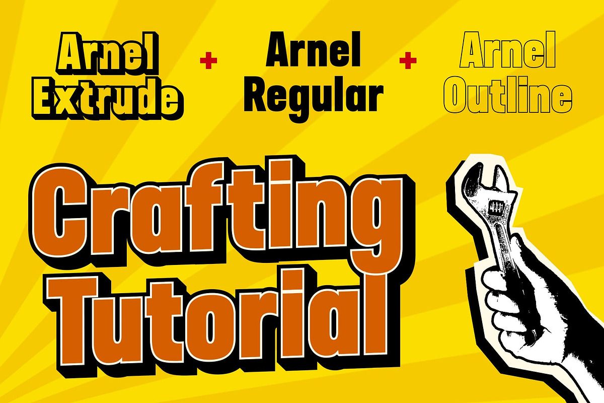 Arnel 3D, a Sans Serif Font by Craft Supply Co. (Photo 3 of 8)