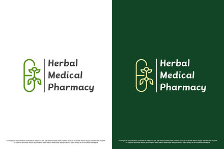 Herbal Medical Logo Design Template