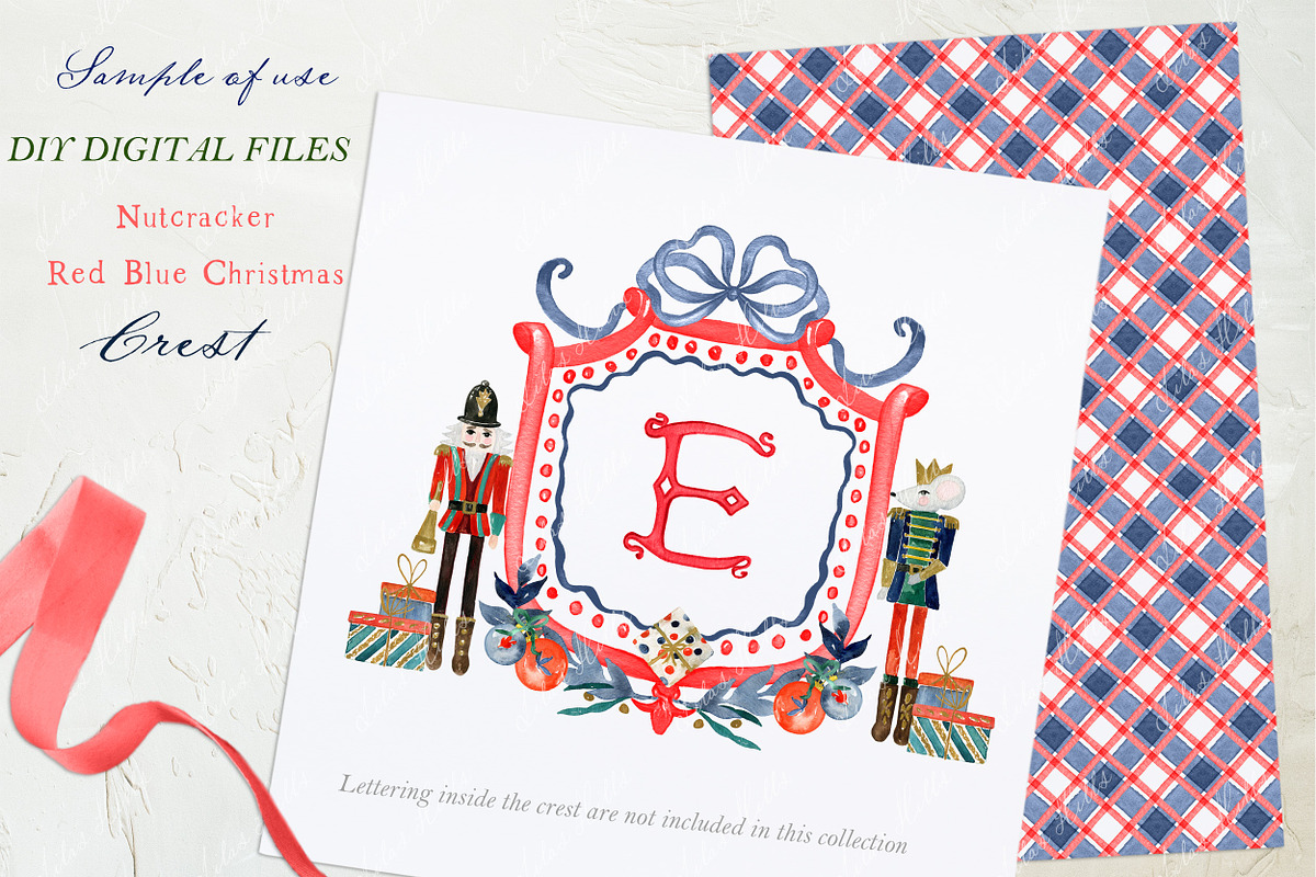 Nutcracker Red Blue Christmas Crest, a Graphic by LABFcreations (Photo 3 of 4)