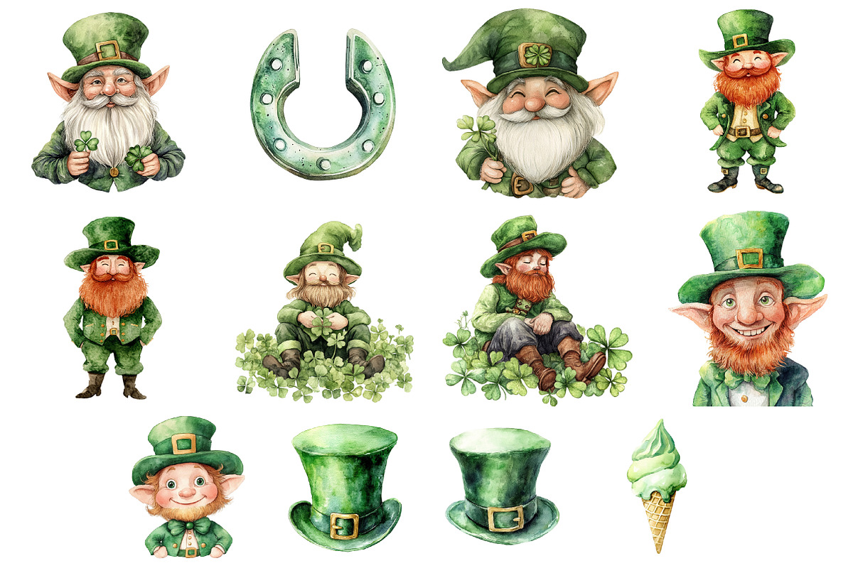 Cute St. Patrick's Day Clipart, an Illustration by Design Market (Photo 4 of 4)