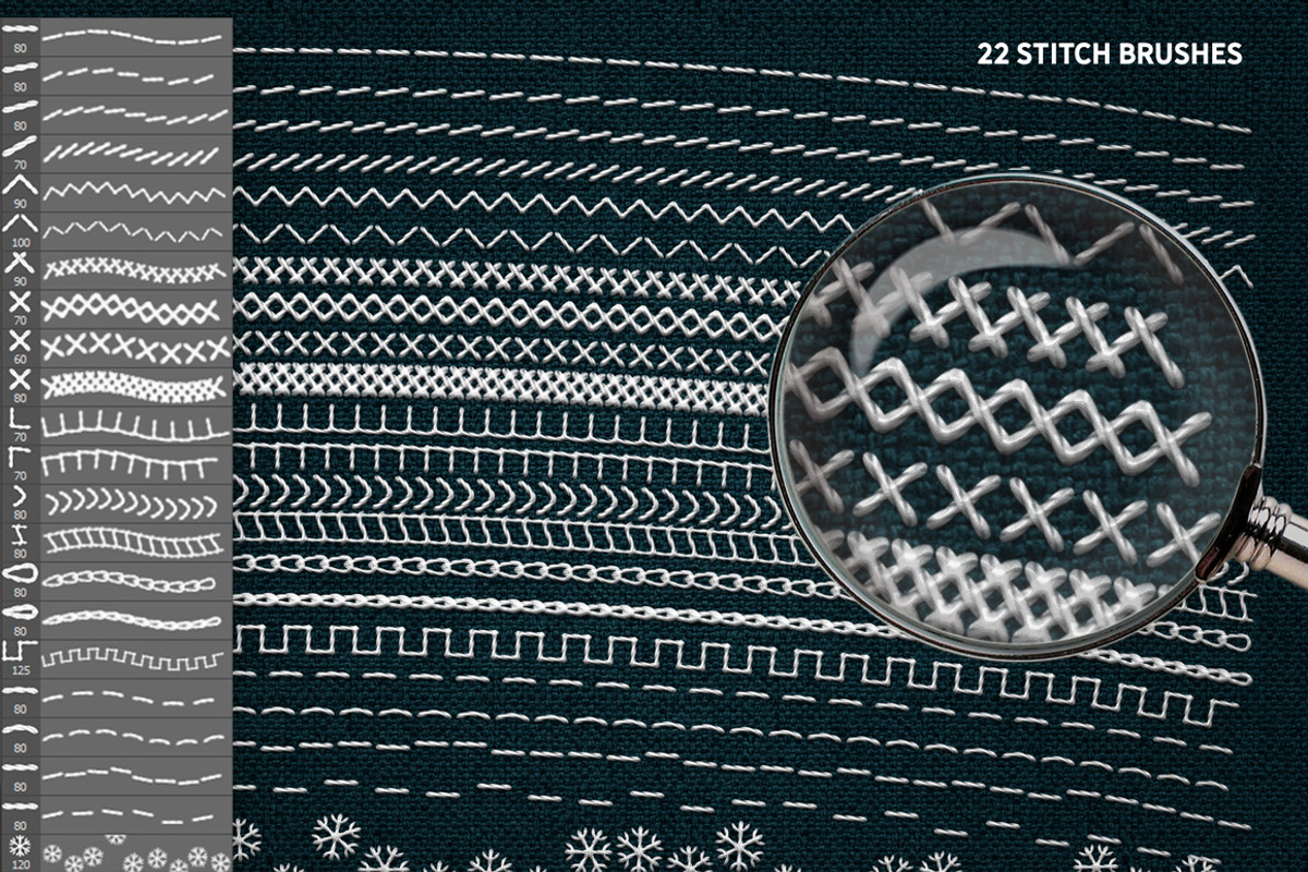 Ps STITCH: Brushes, Actions, Styles, a Brush Add-On by Graphic Spirit (Photo 5 of 11)